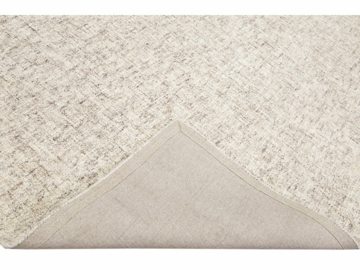 Modern Apadana's Westport Collection Hand Tufted Beige Wool Rug