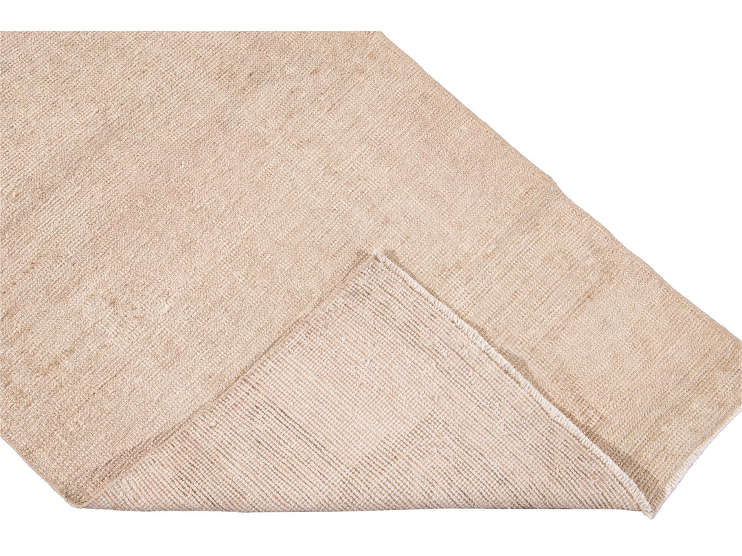 Vintage Turkish Nude Handmade Wool Runner