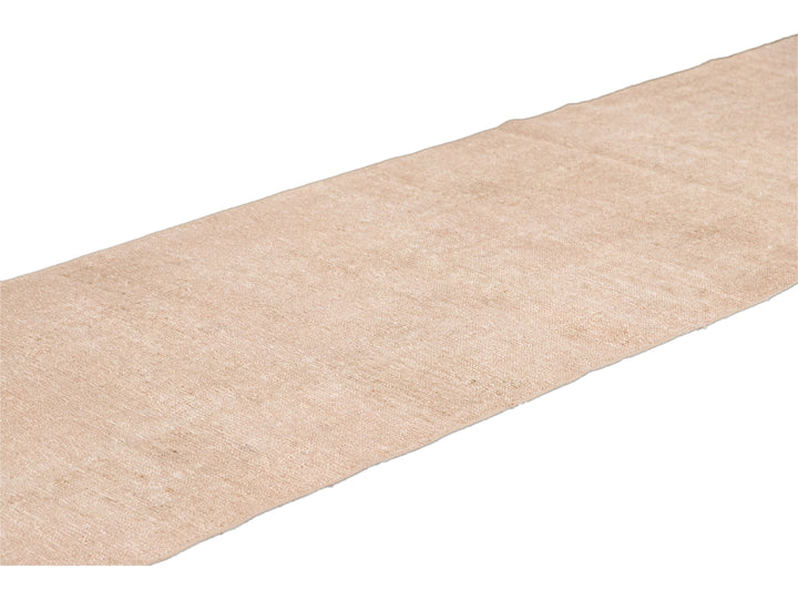 Vintage Turkish Nude Handmade Wool Runner