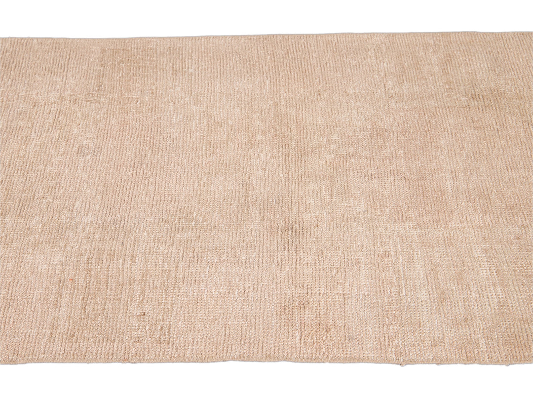 Vintage Turkish Nude Handmade Wool Runner