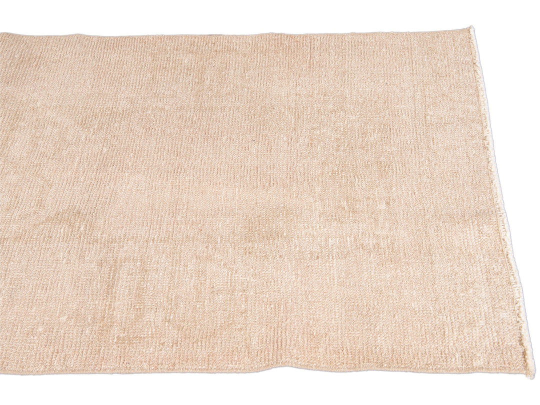 Vintage Turkish Nude Handmade Wool Runner