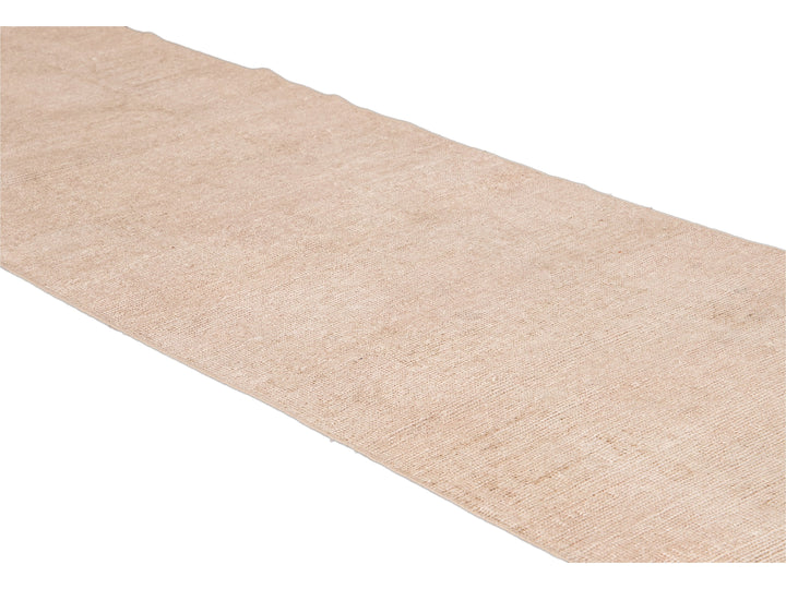 Vintage Turkish Nude Handmade Wool Runner