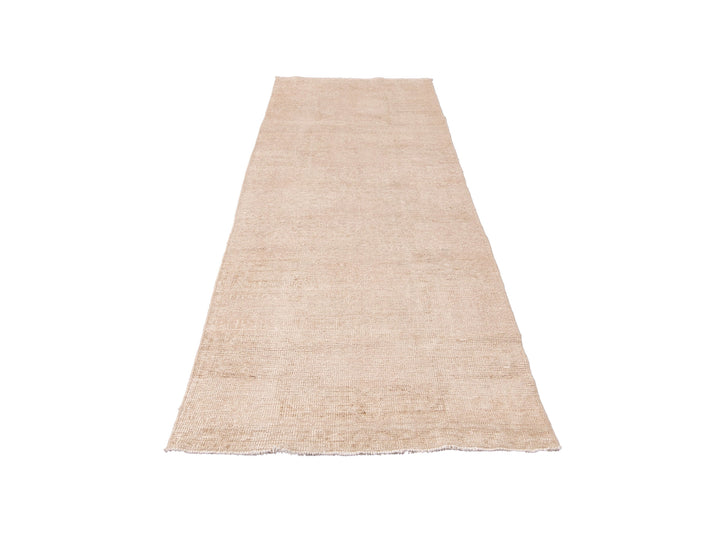 Vintage Turkish Nude Handmade Wool Runner