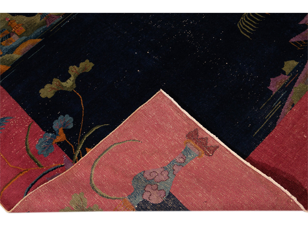 Antique Art Deco Chinese Rug 9 X 12