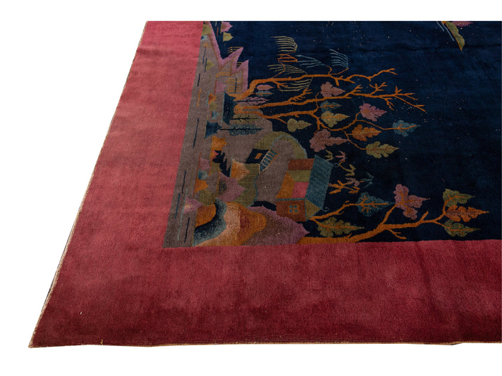 Antique Art Deco Chinese Rug 9 X 12