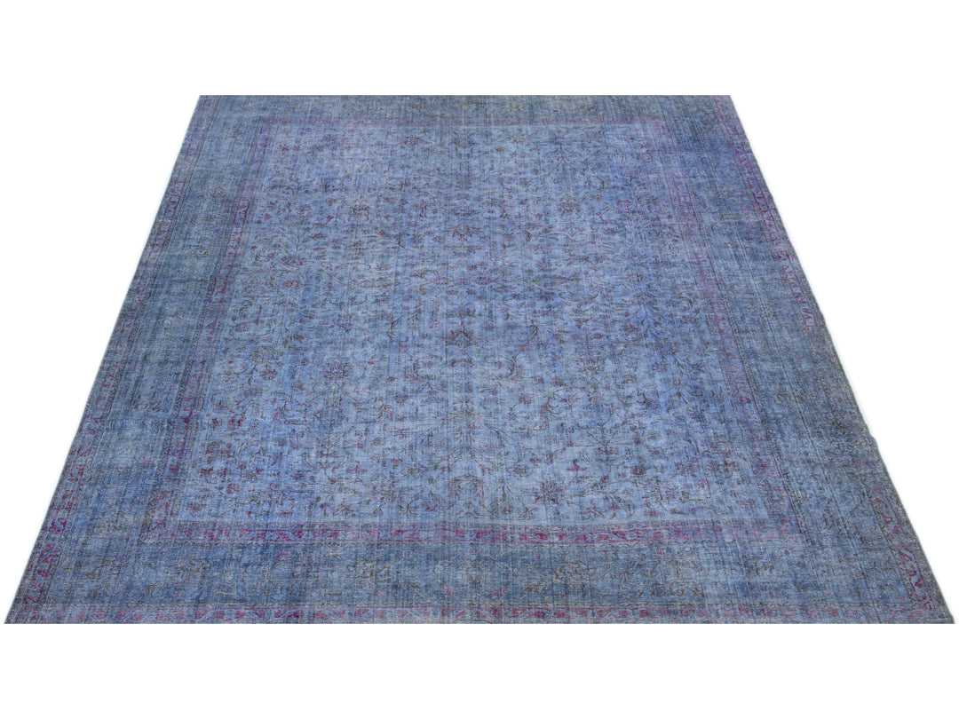 Vintage Overdyed Wool Rug 11 x 17