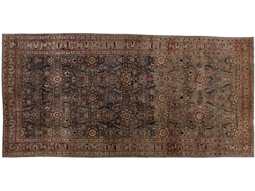 Antique Malayer Wool Rug 8 X 16