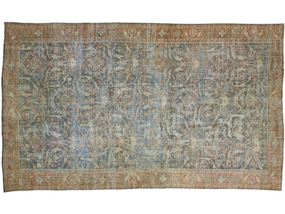 Antique Persian Mahal Wool Rug 16 X 27