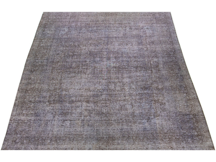 Vintage Overdyed Wool Rug  12 x 17