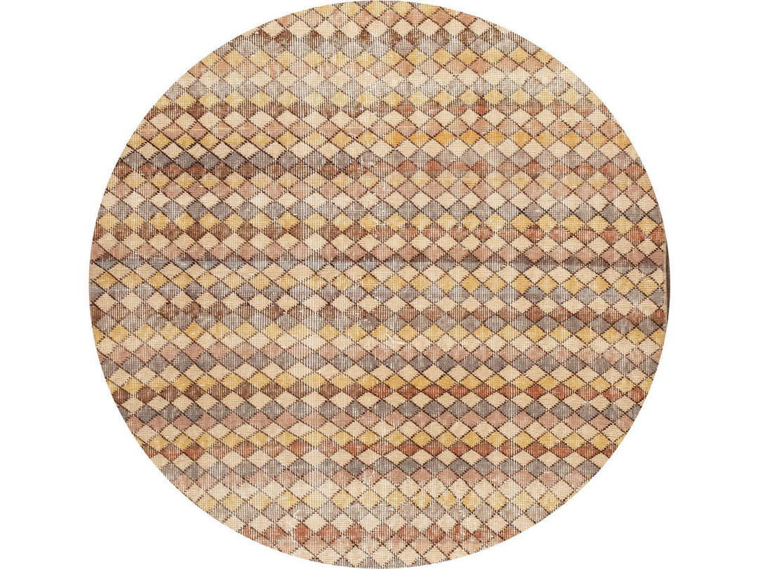 Vintage Turkish Scatter Wool Rug 4 X 6