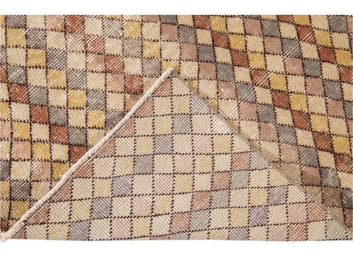 Vintage Turkish Scatter Wool Rug 4 X 6