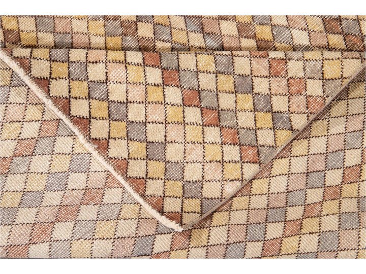 Vintage Turkish Scatter Wool Rug 4 X 6