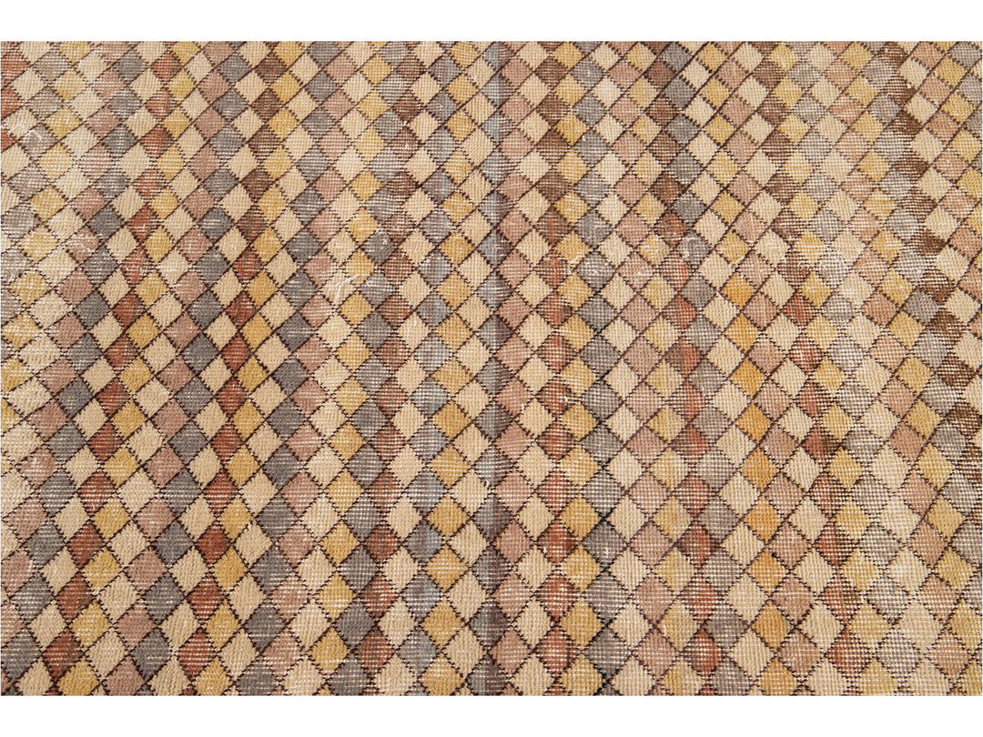 Vintage Turkish Scatter Wool Rug 4 X 6