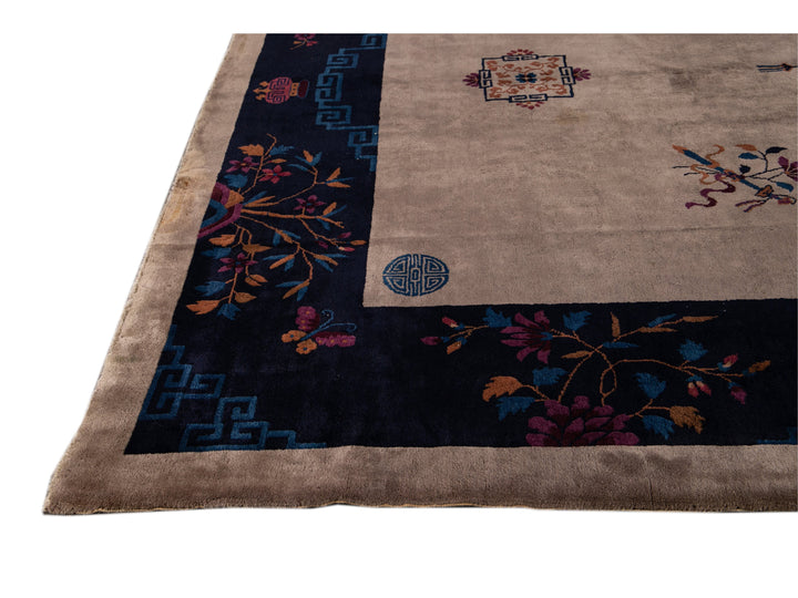 Antique Peking Chinese Wool Rug 10 X 14