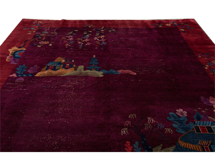 Antique Peking Chinese Wool Rug 8 X 10