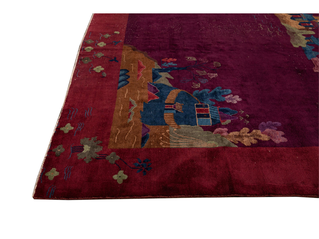 Antique Peking Chinese Wool Rug 8 X 10