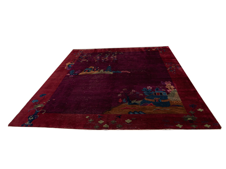 Antique Peking Chinese Wool Rug 8 X 10