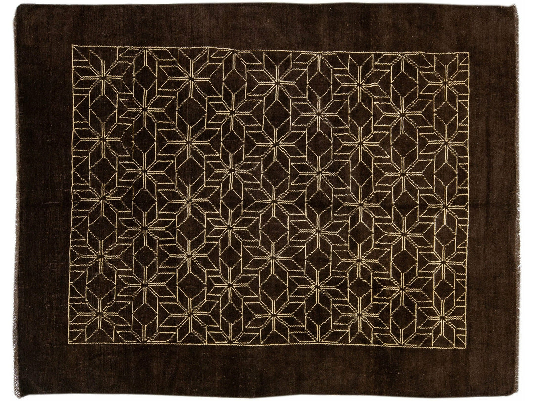 Modern Moroccan Wool Rug 7 X 9
