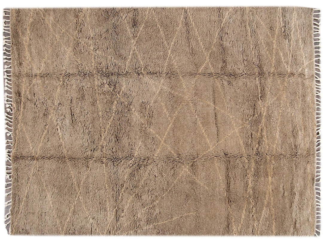 Modern Moroccan-Style Wool Rug 9 X 12