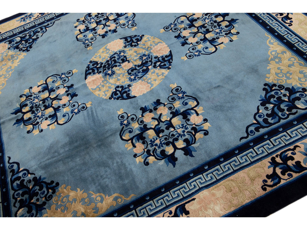 Antique Chinese Peking Wool Rug 7 X 7