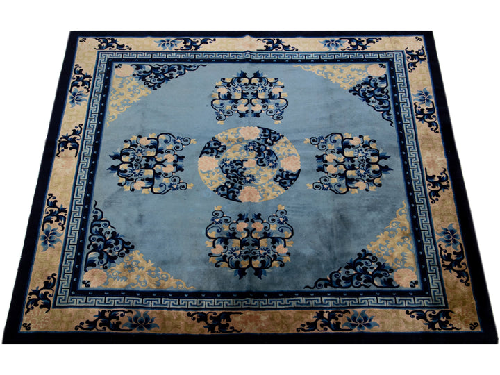 Antique Chinese Peking Wool Rug 7 X 7