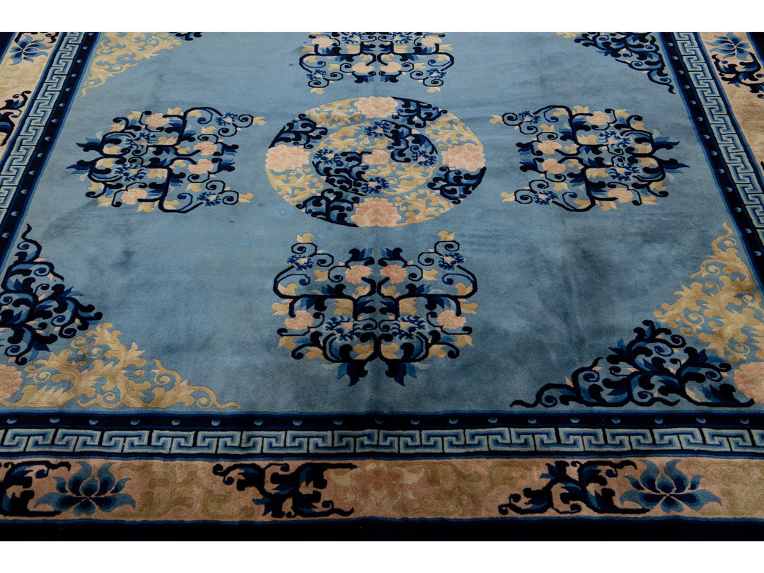 Antique Chinese Peking Wool Rug 7 X 7