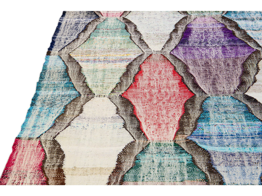 Modern Kilim Wool Rug 9 X 12