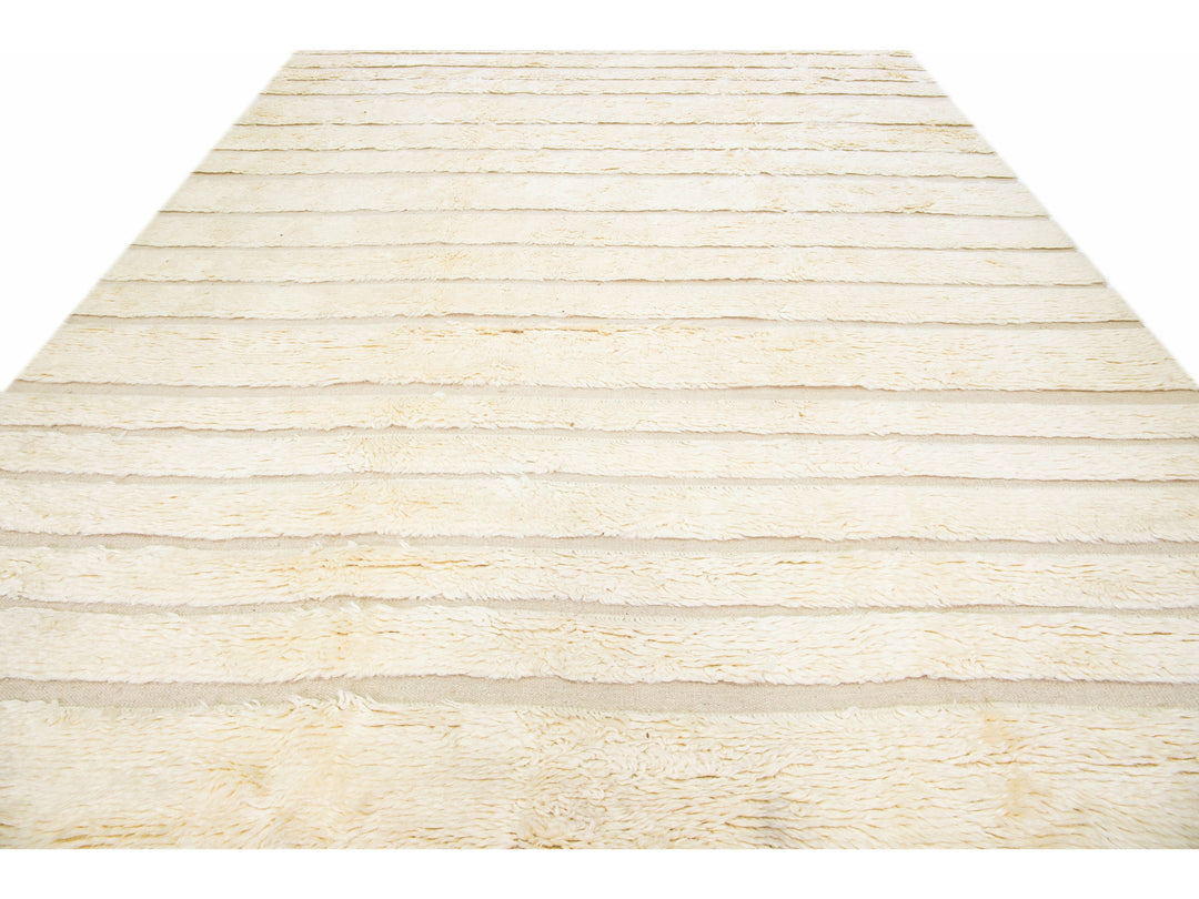 Modern Moroccan Wool Rug 10 X 14