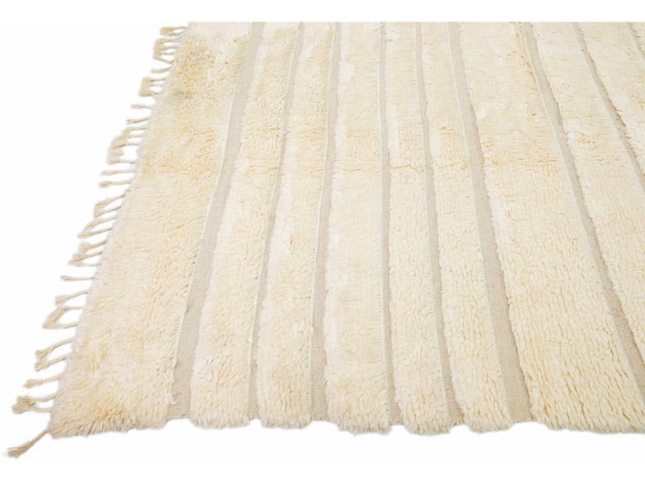 Modern Moroccan Wool Rug 10 X 14