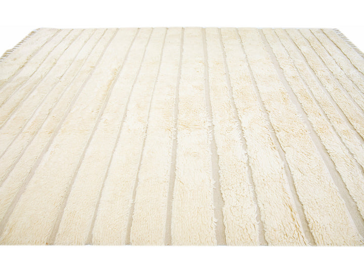 Modern Moroccan Wool Rug 10 X 14