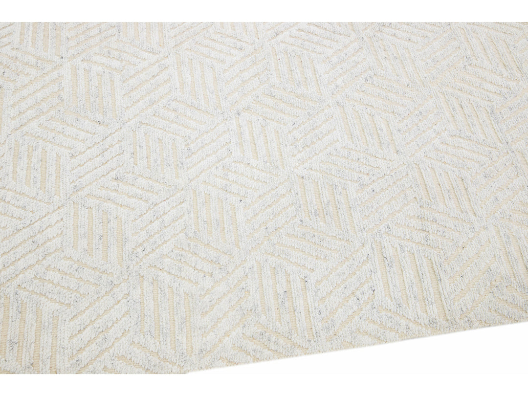 Modern Moroccan Wool Rug 12 X 15