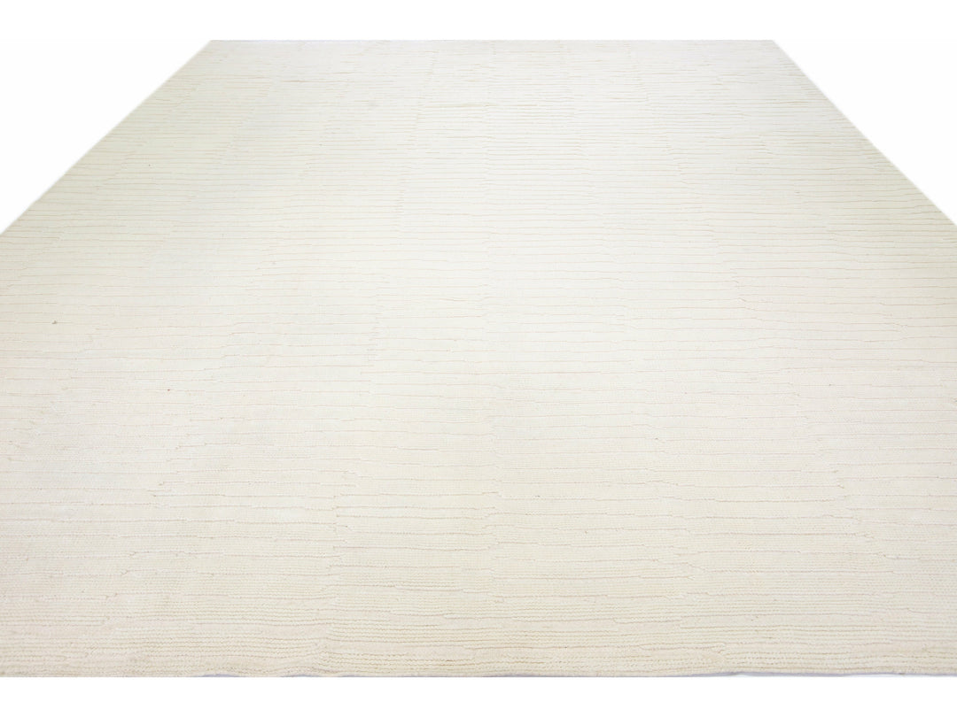 Modern Moroccan Wool Rug 10 X 14