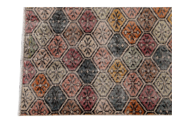 Vintage Turkish Scatter Wool Rug 4 X 6