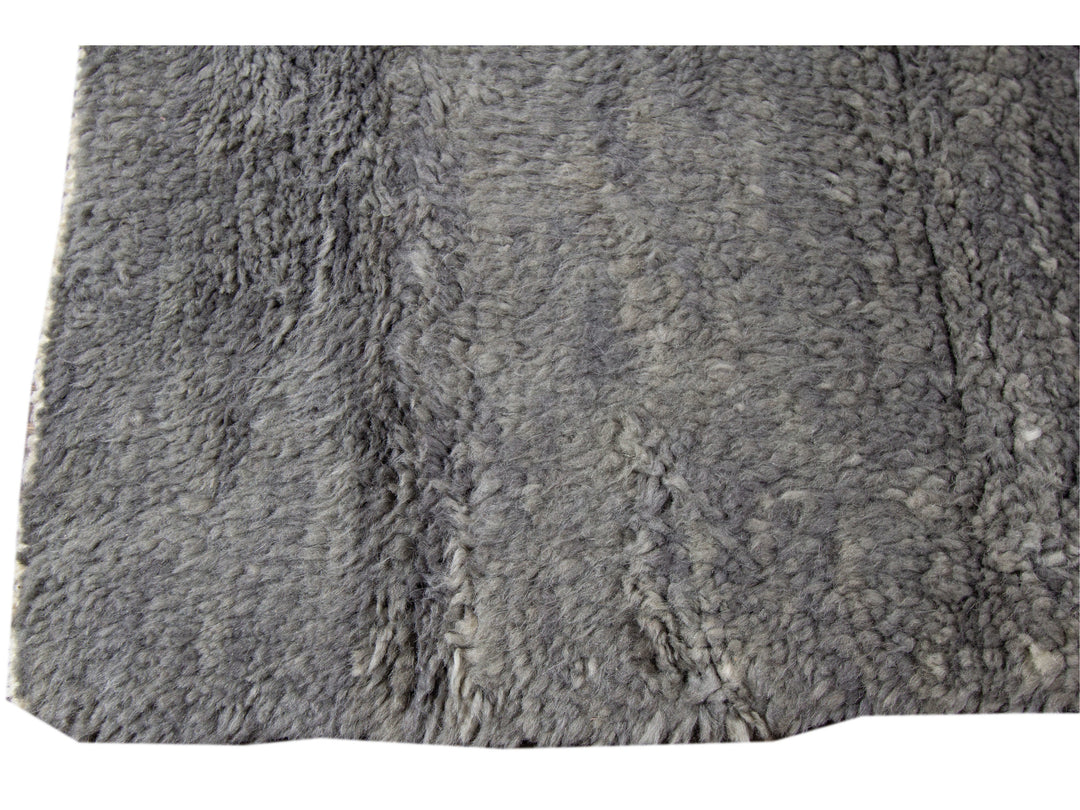 Modern Moroccan-Style Oversize Wool Rug 13 x 19