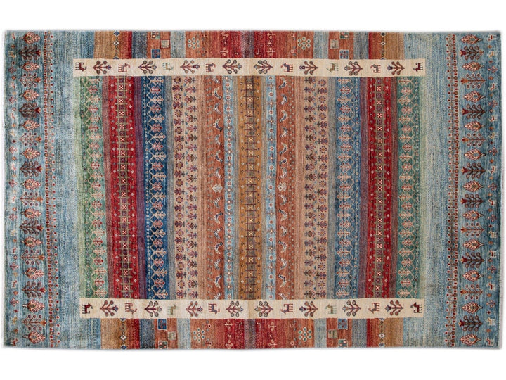 Modern Gabbeh-Style Rug 5 X 8