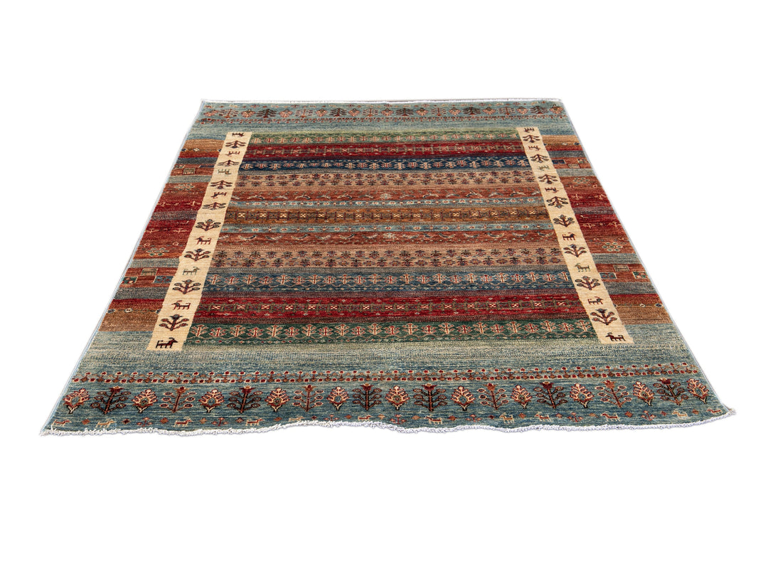 Modern Gabbeh-Style Rug 5 X 8