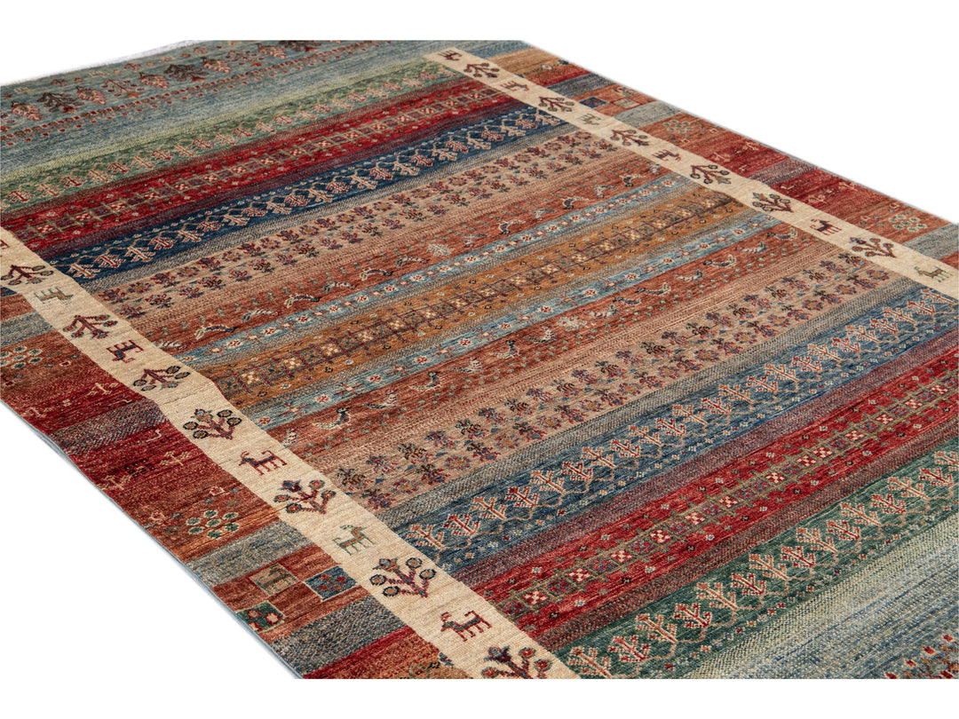 Modern Gabbeh-Style Rug 5 X 8