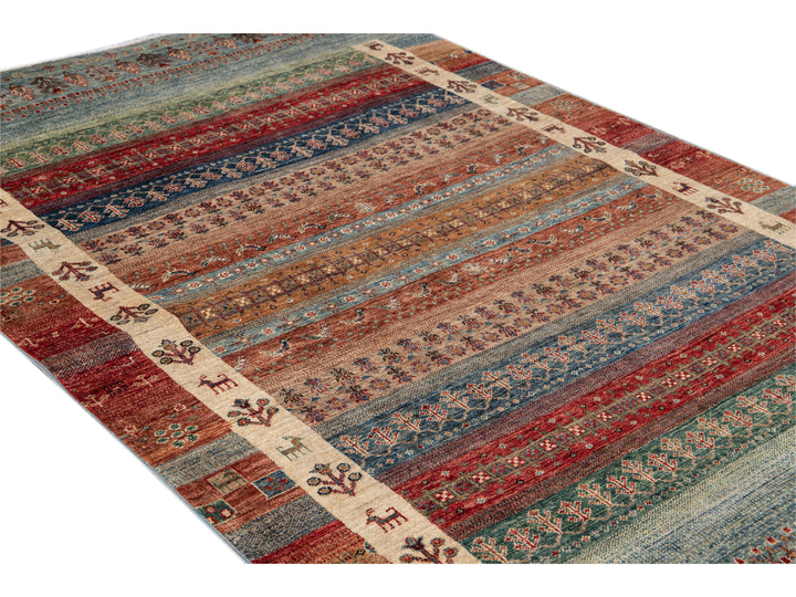 Modern Gabbeh-Style Rug 5 X 8