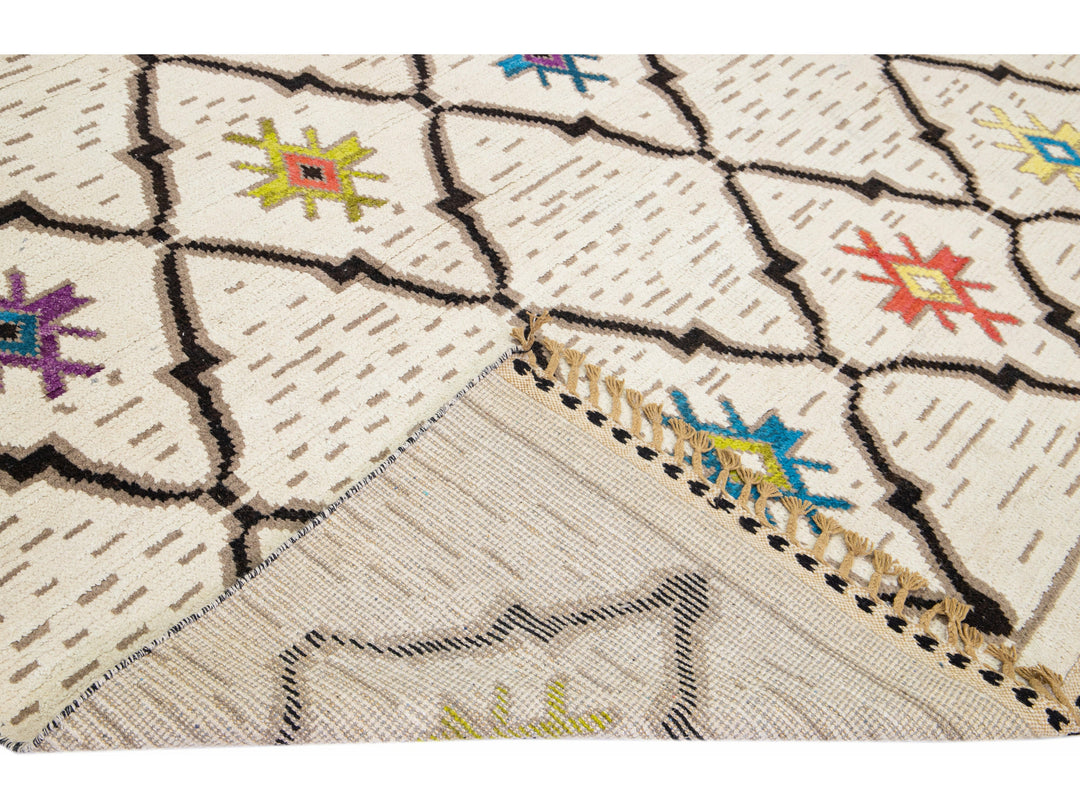 Modern Moroccan Wool Rug 9 X 13