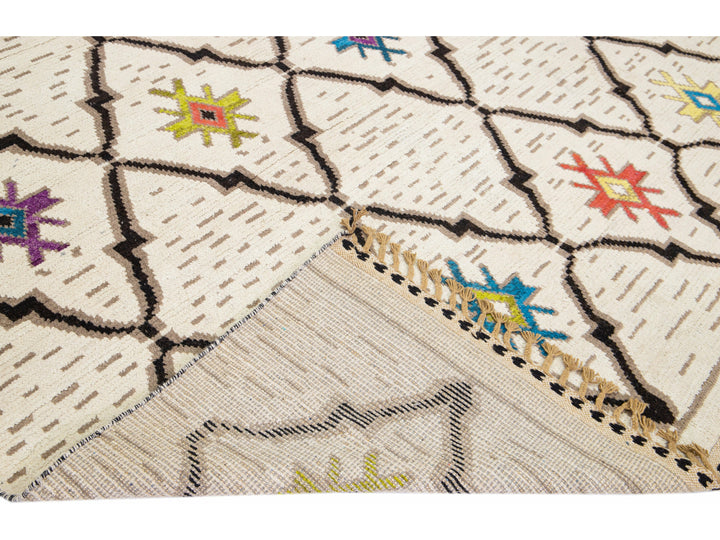 Modern Moroccan Wool Rug 9 X 13