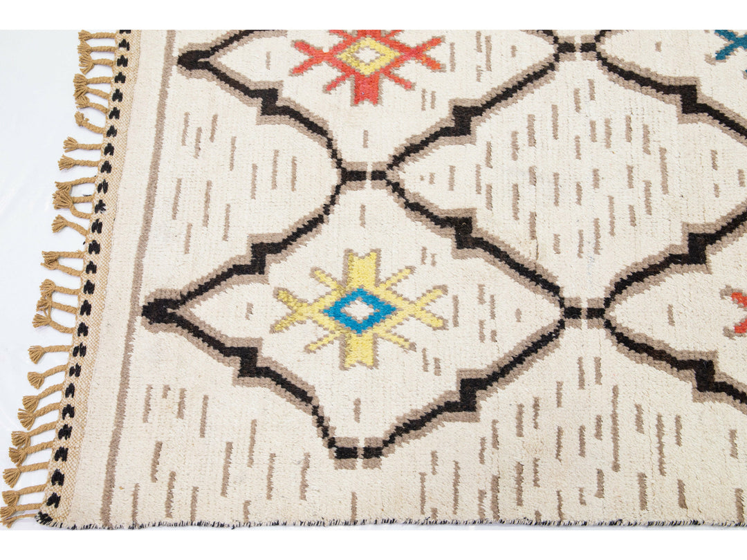 Modern Moroccan Wool Rug 9 X 13