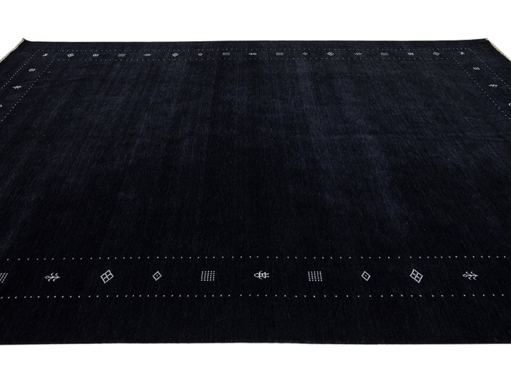 Modern Gabbeh Wool Rug 10 X 14