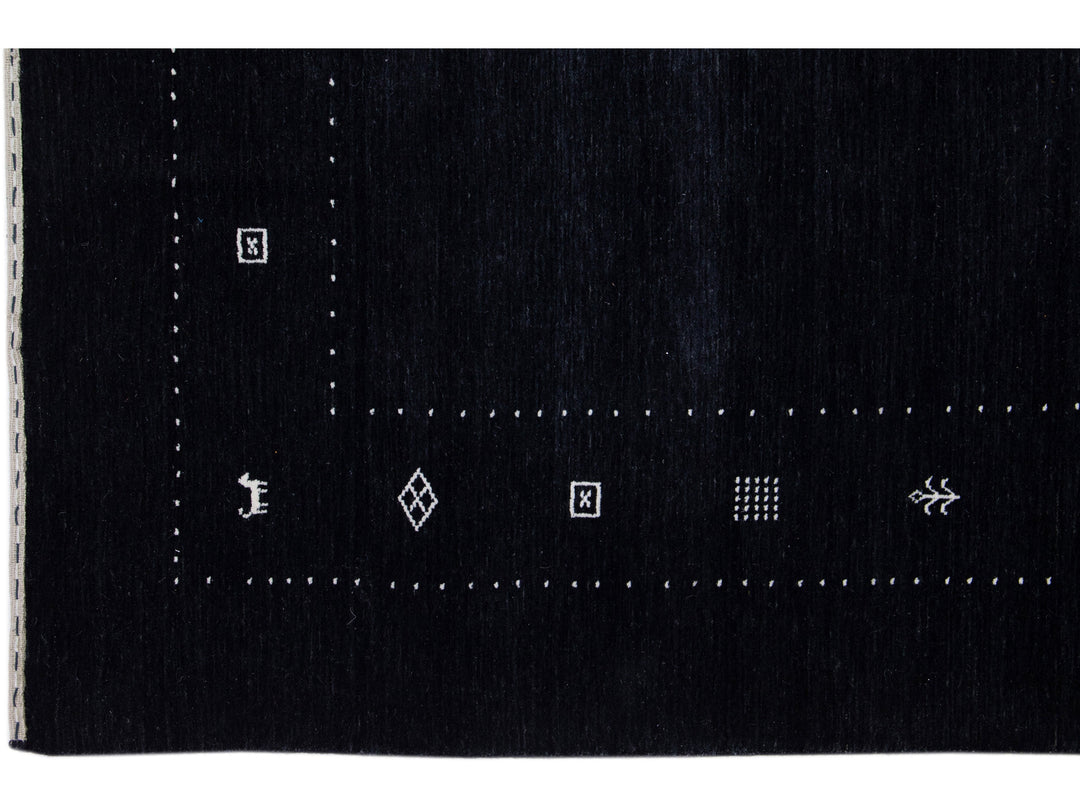 Modern Gabbeh Wool Rug 10 X 14