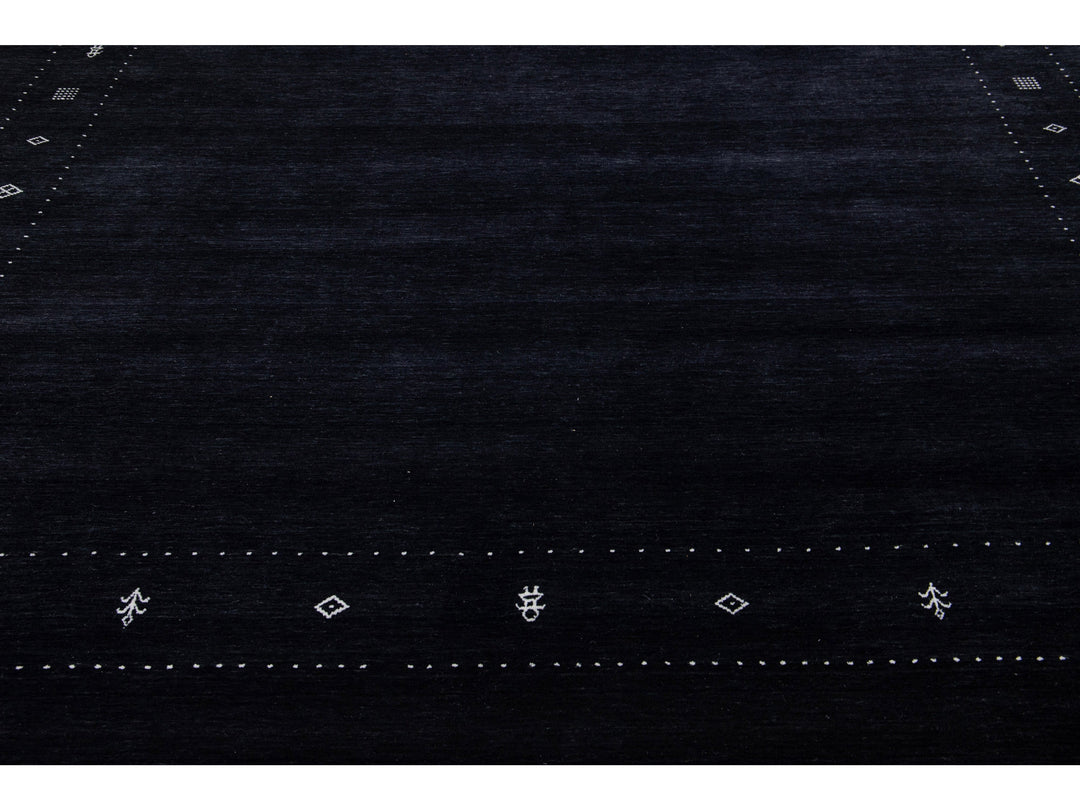Modern Gabbeh Wool Rug 10 X 14