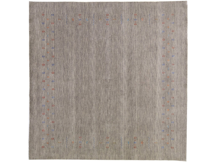 Modern Gabbeh Wool Rug 9 X 9