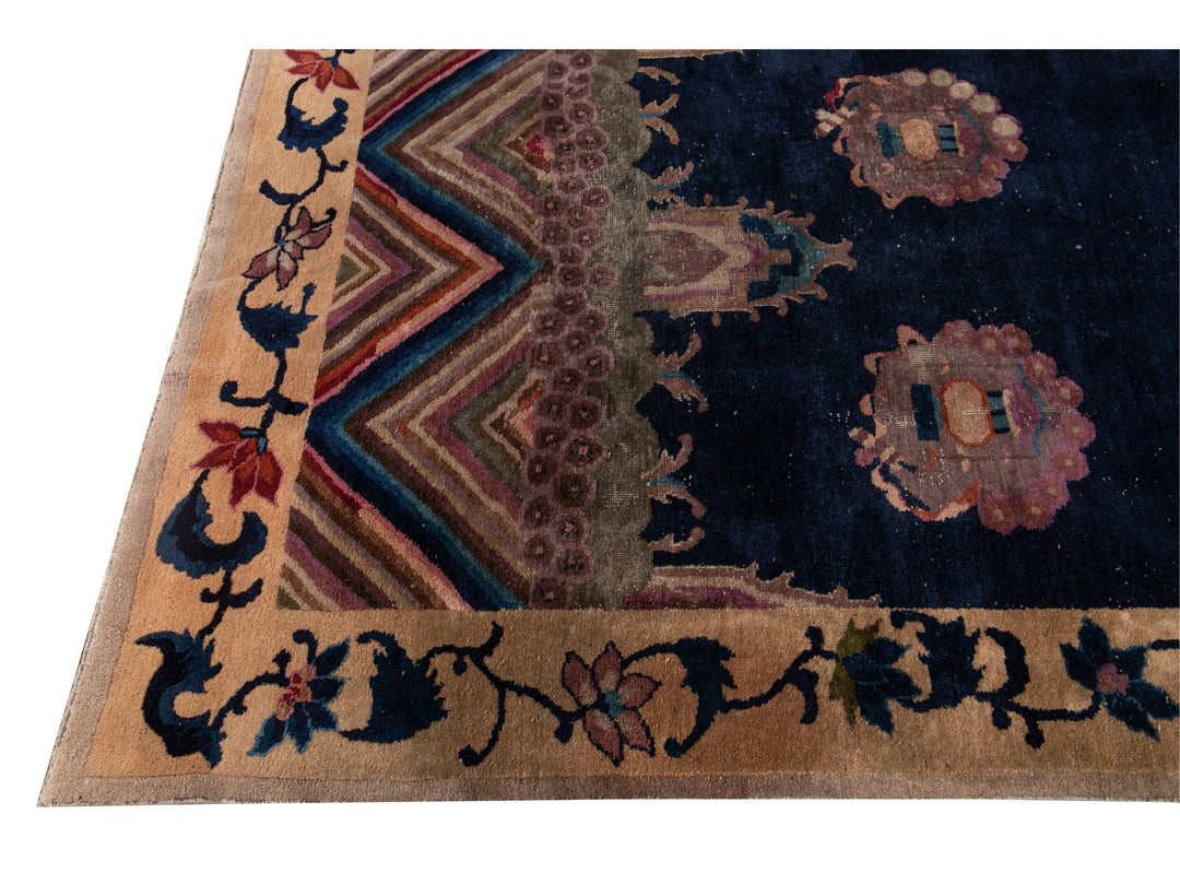 Antique Art Deco Chinese Rug 6 X 14