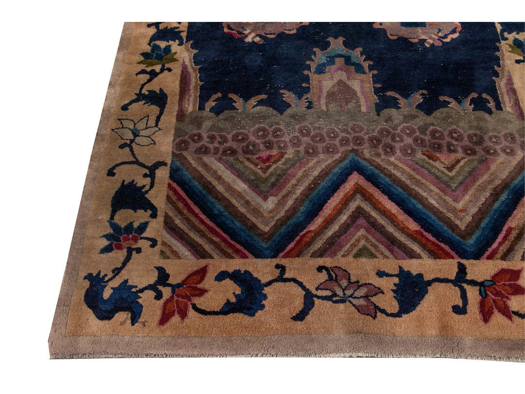 Antique Art Deco Chinese Rug 6 X 14