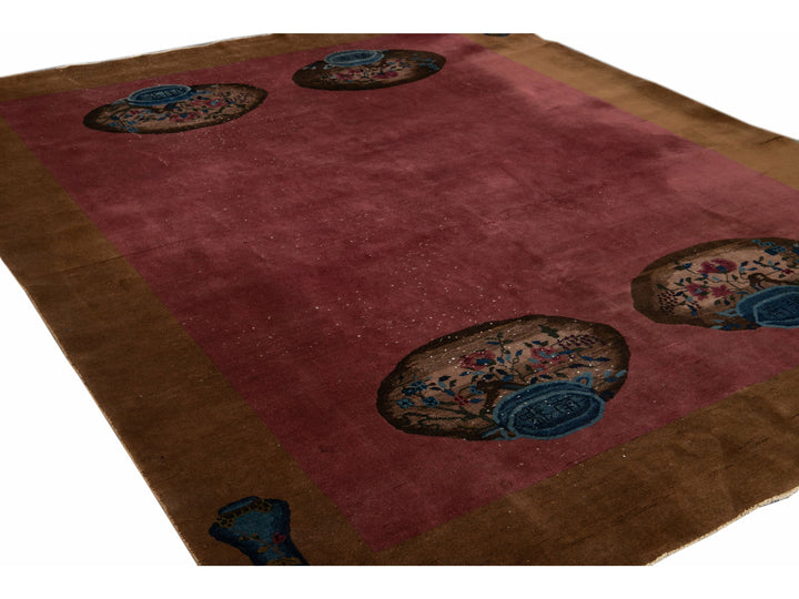 Antique Art Deco Wool Rug 8 X 10