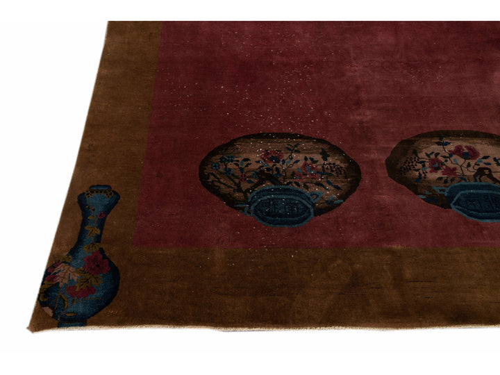 Antique Art Deco Wool Rug 8 X 10