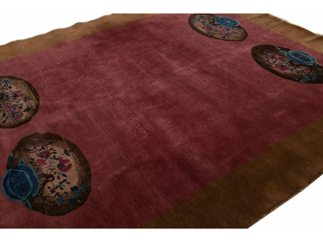 Antique Art Deco Wool Rug 8 X 10